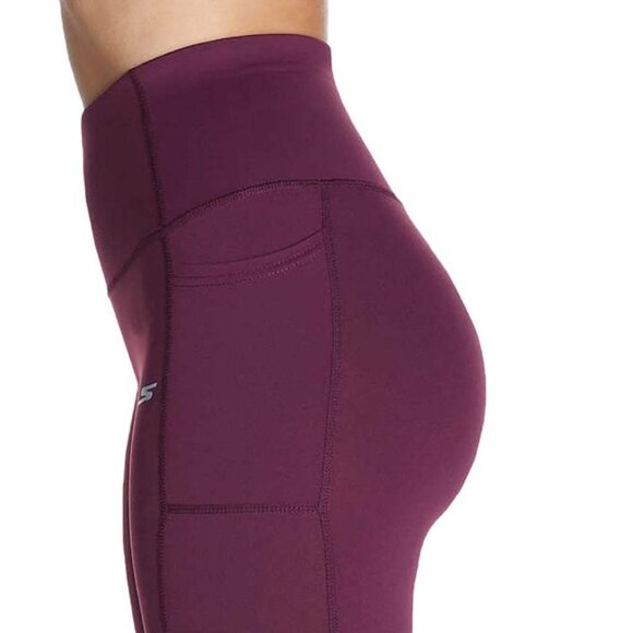Maroon Skechers High Waist Leggings Size Medium - Picture 4 of 9